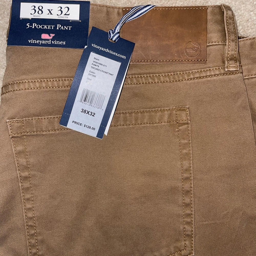 New Vineyard Vines 5-pocket Classic dark khakis